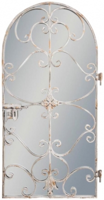 Product photograph of Rustic Chantilly Garden Gate Wall Mirror - 59cm X 117cm from Choice Furniture Superstore