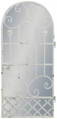 Product photograph of Rustic Chantilly Tall Garden Gate Wall Mirror - 61cm X 135cm from Choice Furniture Superstore