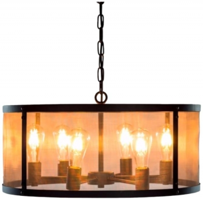 Product photograph of Small Round Black Iron Industrial Chandelier from Choice Furniture Superstore