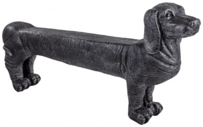 Large Black Dog Bench
