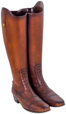 Image of Pair of Leather Boots Umbrella Stand