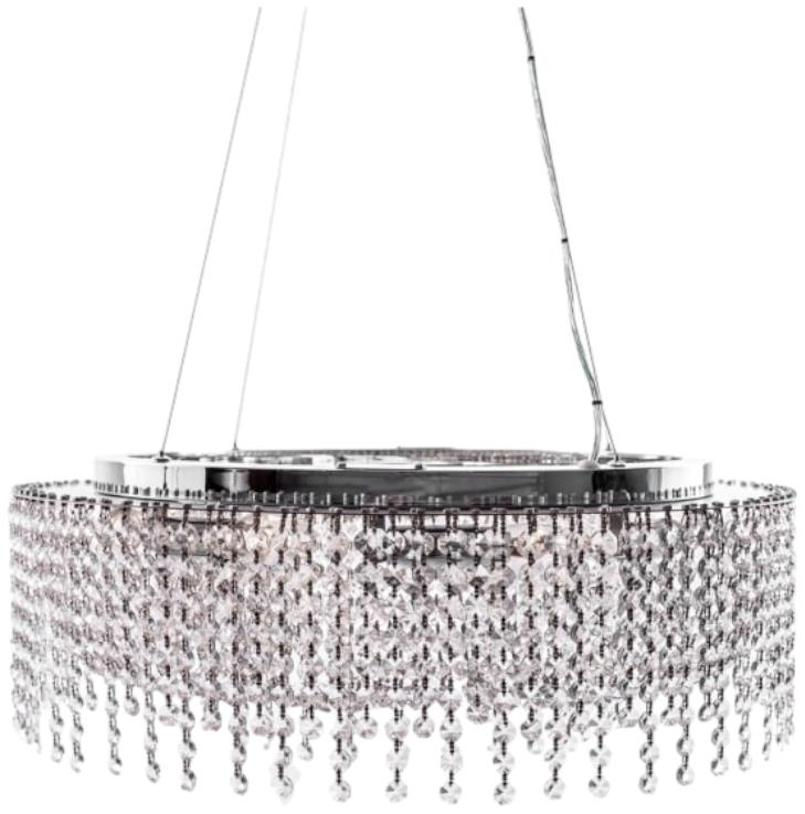 Large Round Crystal Waterfall Chandelier