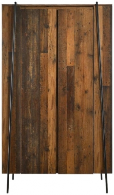 Abbey Rustic Oak 2 Door Wardrobe