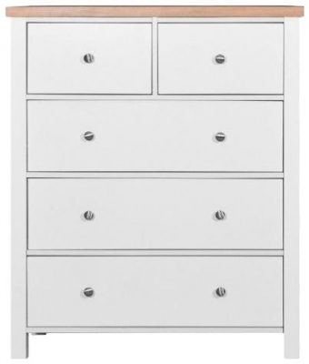 Product photograph of Astbury White And Oak 2 3 Drawer Chest from Choice Furniture Superstore