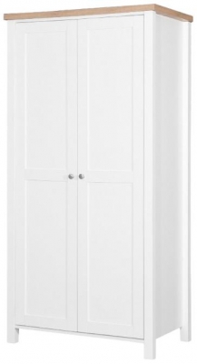 Astbury White And Oak 2 Door Wardrobe