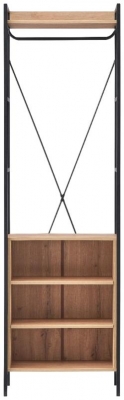 Product photograph of Claire Riviera Oak 5 Shelves Wardrobe from Choice Furniture Superstore