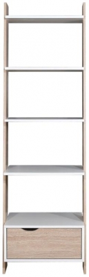 Pulford White Drawer Ladder Bookcase