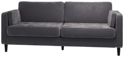 Product photograph of Snowdonia Grey 2 Seater Cushion Back Sofa from Choice Furniture Superstore