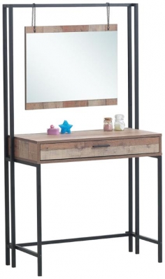 Product photograph of Stretton Rustic Industrial Dressing Table With Mirror from Choice Furniture Superstore