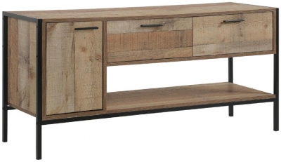 Product photograph of Stretton Rustic Industrial Tv Cabinet from Choice Furniture Superstore