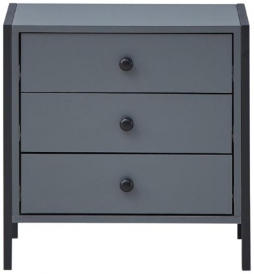 Zahra Ash Oak 3 Drawer Bedside Cabinet