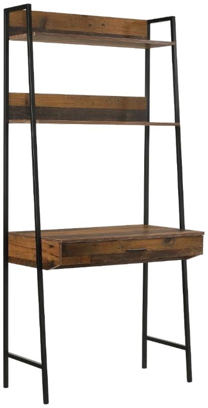 Abbey Rustic Oak 1 Drawer Desk