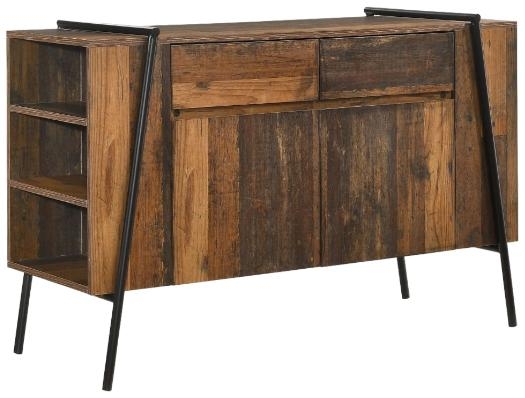 Abbey Rustic Oak 120cm Small 2 Door Sideboard