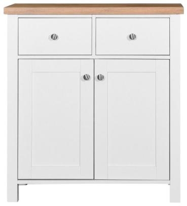 Astbury White 80cm Small 2 Door Compact Sideboard