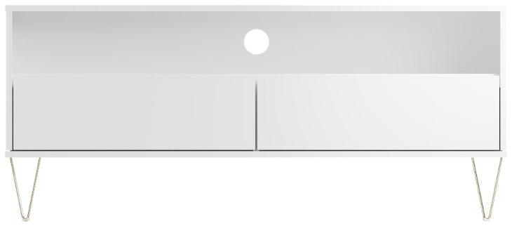Monaco White 2 Drawer TV Unit