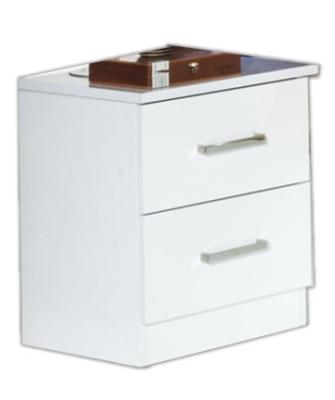 Product photograph of Ambra White Italian 2 Drawer Night Table from Choice Furniture Superstore