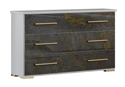 Product photograph of Dalia Grey Italian 3 Drawer Dresser from Choice Furniture Superstore