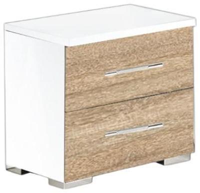 Dalia Light Oak Italian 2 Drawer Bedside Cabinet