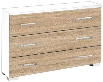 Product photograph of Dalia Light Oak Italian 3 Drawer Dresser from Choice Furniture Superstore