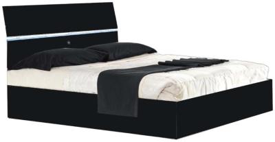 Product photograph of Simona Black Italian Bed - Comes In Double King And Queen Size Options from Choice Furniture Superstore