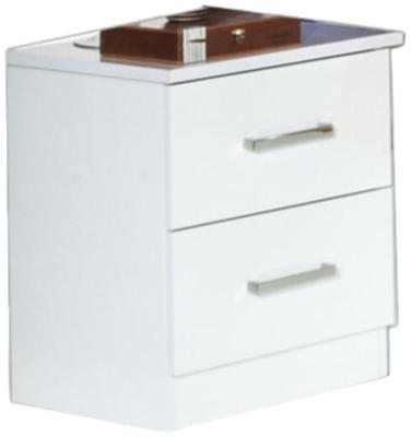 Product photograph of Simona White Italian 2 Drawer Night Table from Choice Furniture Superstore