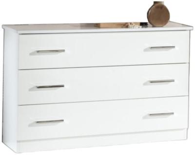 Product photograph of Simona White Italian 3 Drawer Dresser from Choice Furniture Superstore