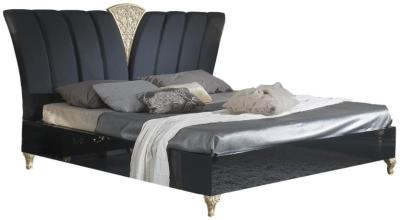 Sofia Black Italian Bed Comes In King And Queen Size Options