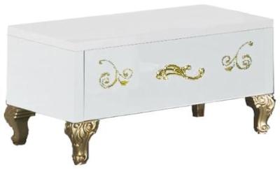 Product photograph of Sofia White Italian 1 Drawer Night Table from Choice Furniture Superstore