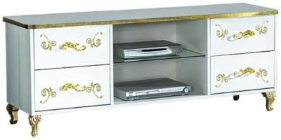 Product photograph of Sofia White Italian 4 Drawer Plasma Tv Stand from Choice Furniture Superstore