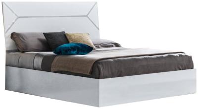 Product photograph of Elegance White Italian Bed - Comes In King And Queen Size Options from Choice Furniture Superstore
