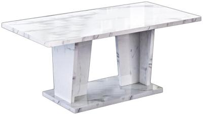 Product photograph of Vittoria White Italian Coffee Table from Choice Furniture Superstore