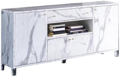 Product photograph of Vittoria White Italian 4 Door Sideboard from Choice Furniture Superstore
