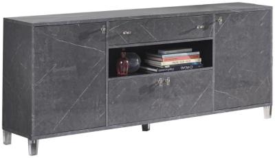 Product photograph of Vittoria Grey Italian 4 Door Sideboard from Choice Furniture Superstore