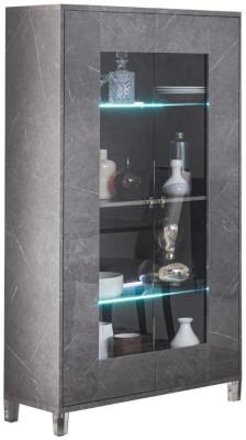 Product photograph of Vittoria Grey Italian 2 Door Vitrine from Choice Furniture Superstore