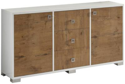 Product photograph of Stella Oak Italian 2 Door 3 Drawer Sideboard from Choice Furniture Superstore