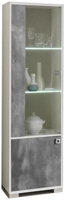Product photograph of Stella White Italian 1 Door Vitrine from Choice Furniture Superstore
