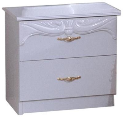 Giada 2 Drawer White Italian Bedside Cabinet