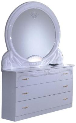 Product photograph of Giada White Italian 3 Drawer Dresser With Mirror from Choice Furniture Superstore