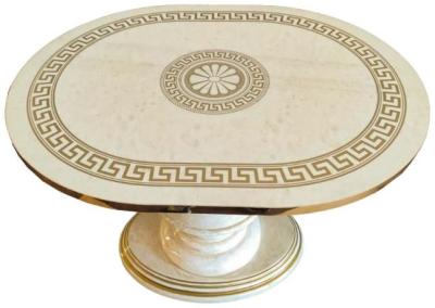 New Venus Beige Italian Oval Lamp Table