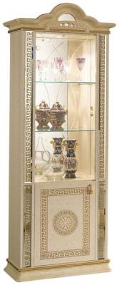 New Venus Beige Italian 1 Door Display Cabinet