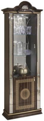 New Venus Walnut Italian 1 Door Display Cabinet