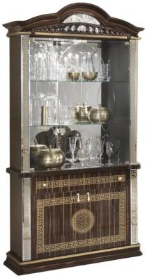 New Venus Walnut Italian 2 Door Display Cabinet