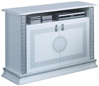 Product photograph of New Venus White Italian 2 Door Tv Stand from Choice Furniture Superstore