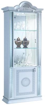 New Venus White Italian 1 Door Display Cabinet