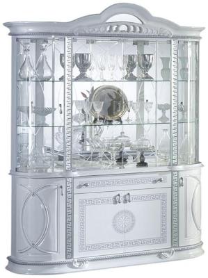 New Venus White Italian 4 Door Display Cabinet