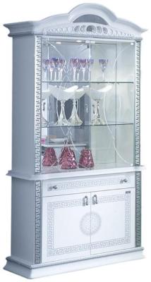 New Venus White Italian 2 Door Display Cabinet