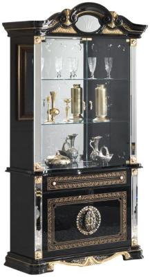 Betty Black Italian 2 Door Display Cabinet