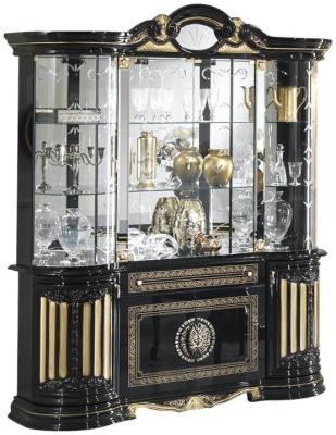 Betty Black Italian 4 Door Display Cabinet