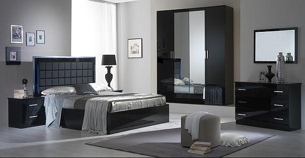 Ambra Black Bedroom