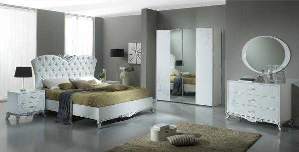 Daniela White-Silver Bedroom